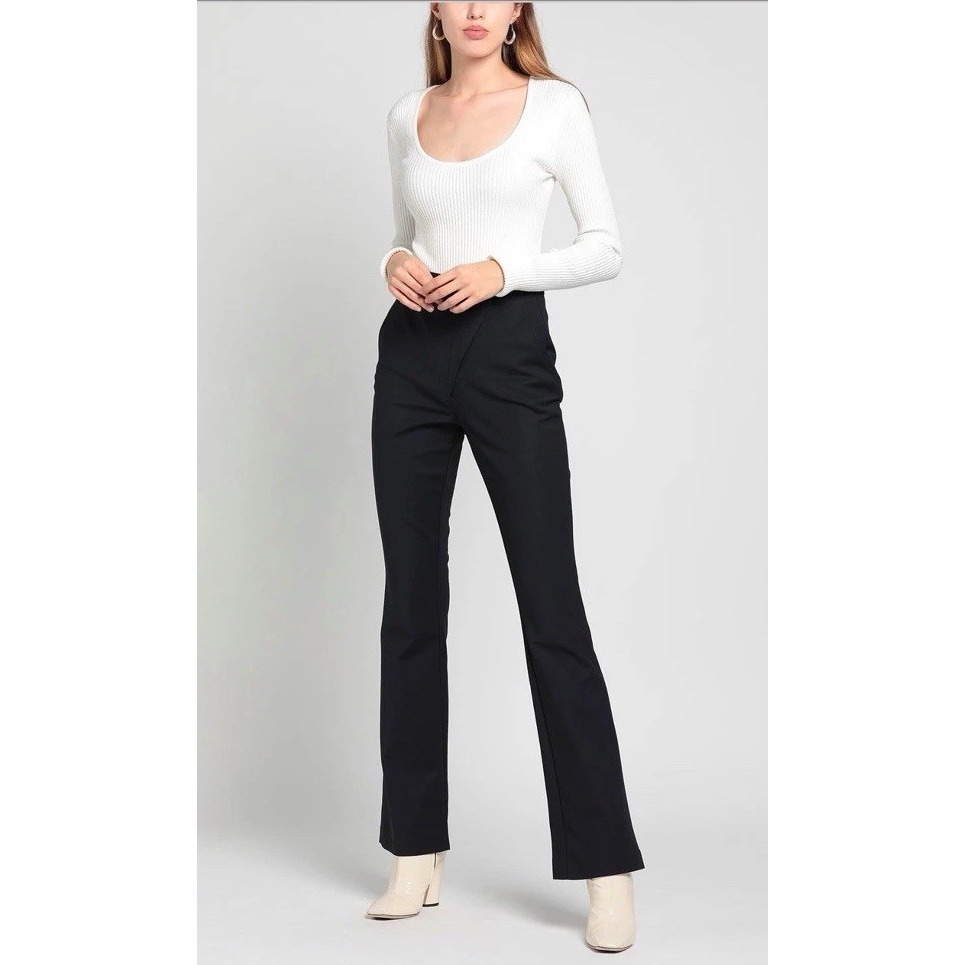 Coperni Black Cotton Polyamide Elastane Casual Dress Pants / Women's 36 (Us 26)